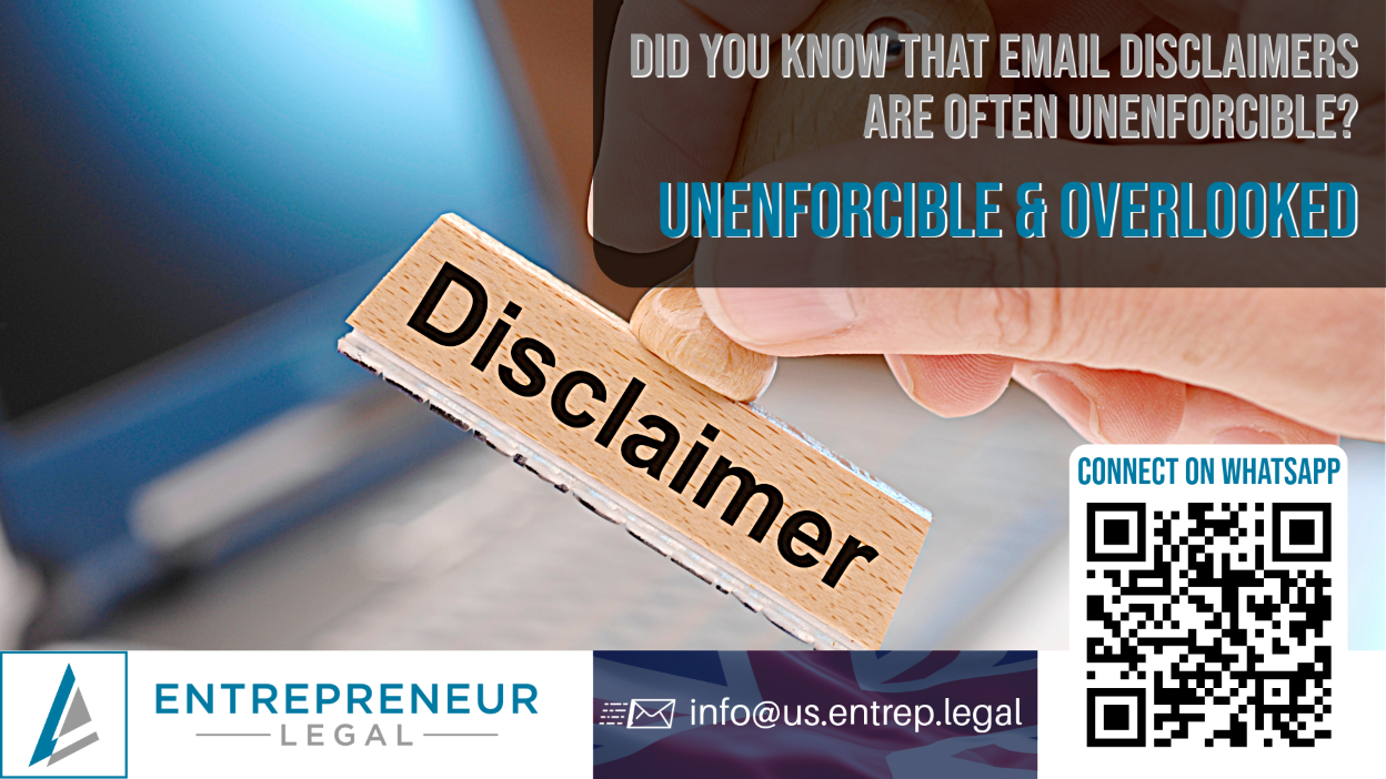 Read more about the article Are Disclaimers in Your Emails Enforceable?
