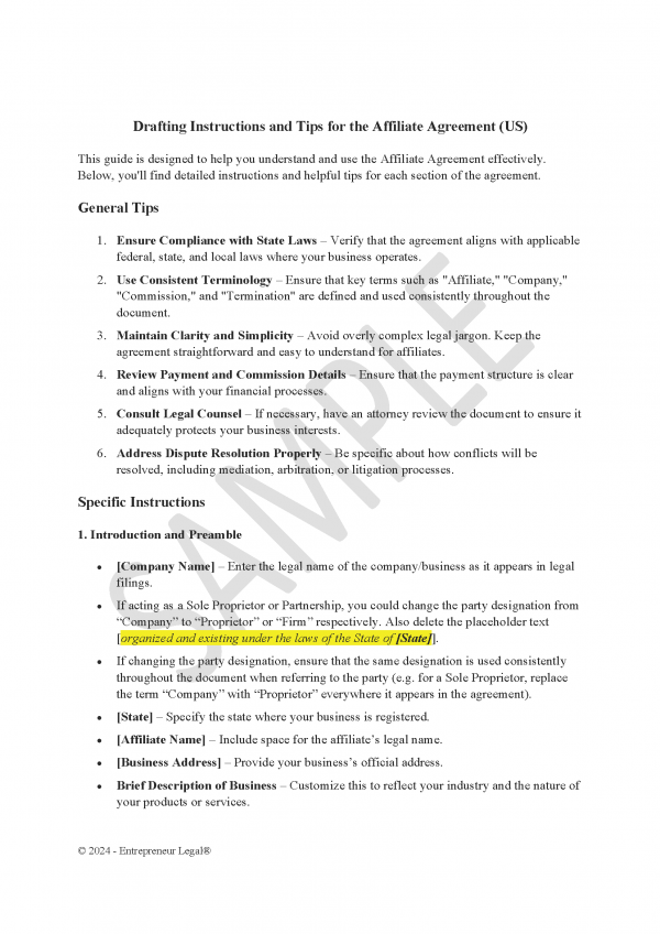 Affiliate Agreement (US) - Image 3