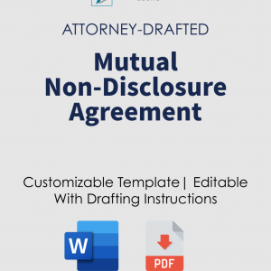 Mutual Non-Disclosure Agreement (US) with Legal Review & Advice