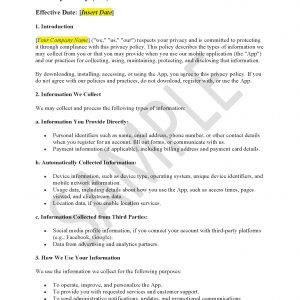 Privacy Policy – Mobile App (US)