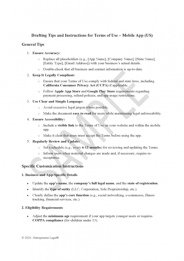 Terms of Use – Mobile (US) - Image 3